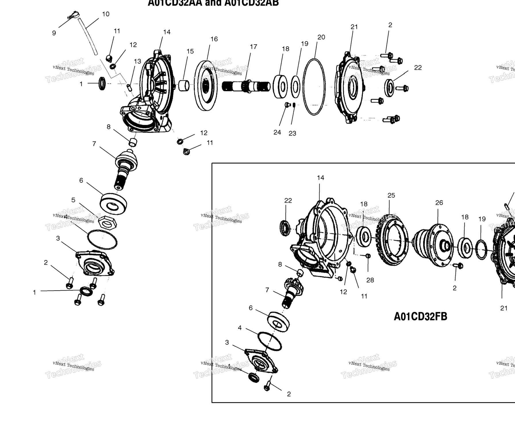 Схема узла Передний Корпус A01Cd32Aa