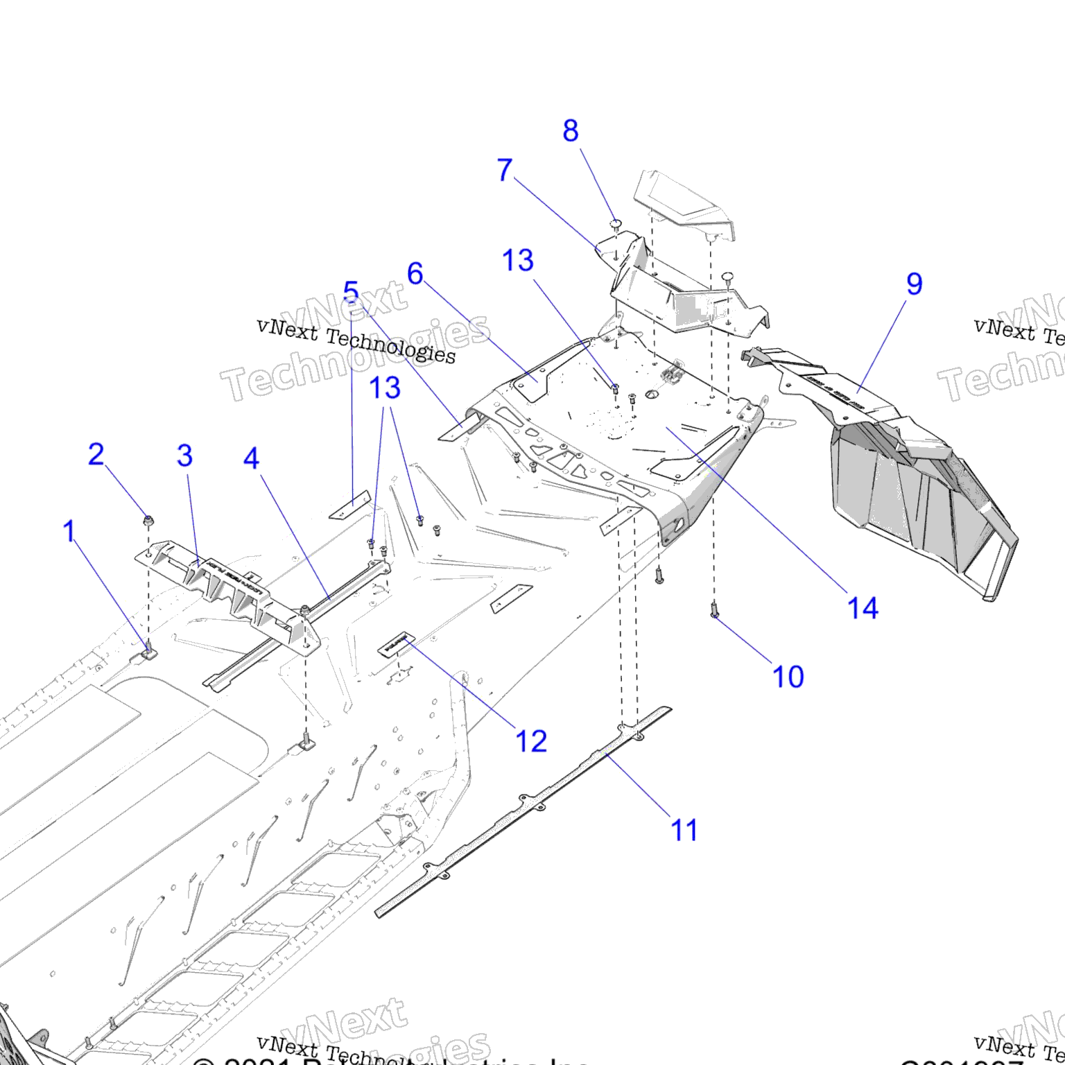 Схема узла Chassis, Rear, Misc. Covers And Snowflap All Options