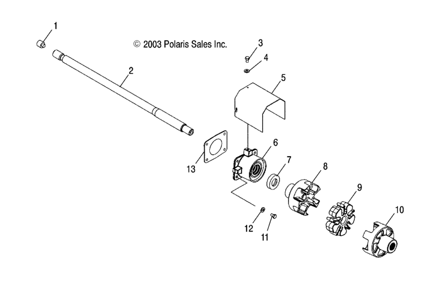 Схема узла Drive System (W045303Ca/Ia) Для Polaris Msx 140