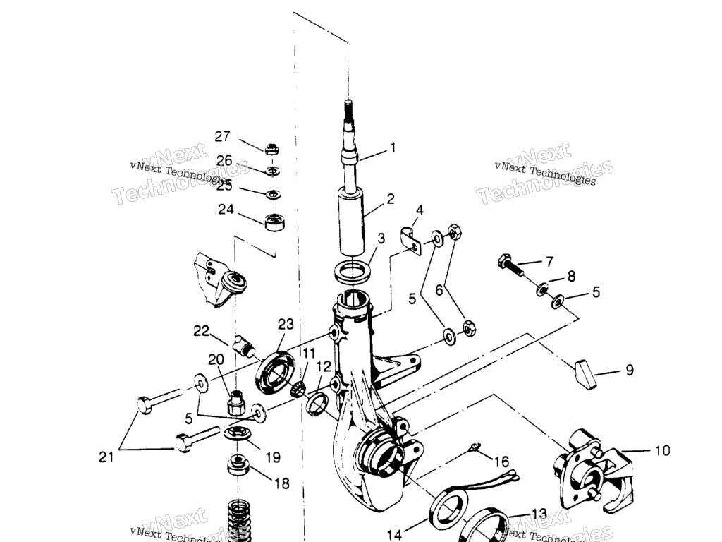 Схема узла Front Strut Assembly 6X6 400L U.s. , Swedish S958740 & Norwegian