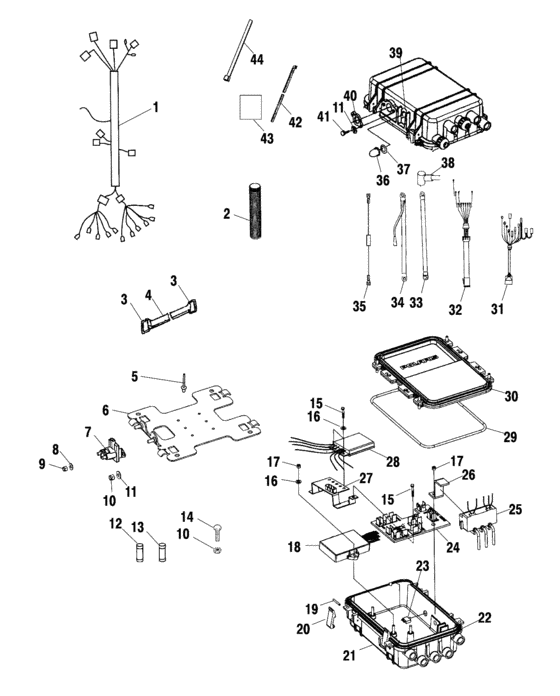 Схема узла Electrical Box (W025099D/W025099I) Для Polaris Genesis