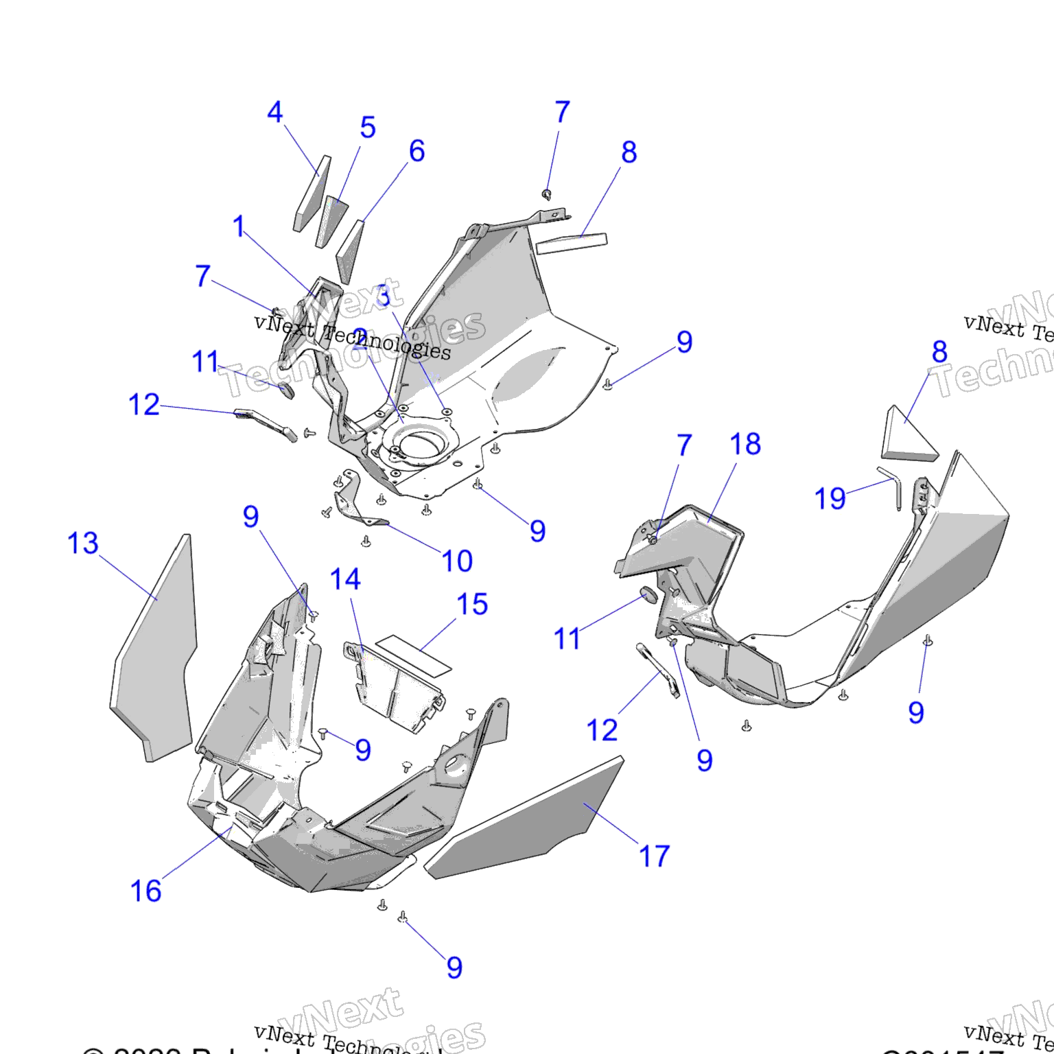 Схема узла Body, Fenders And Nosepan Asm. All Options