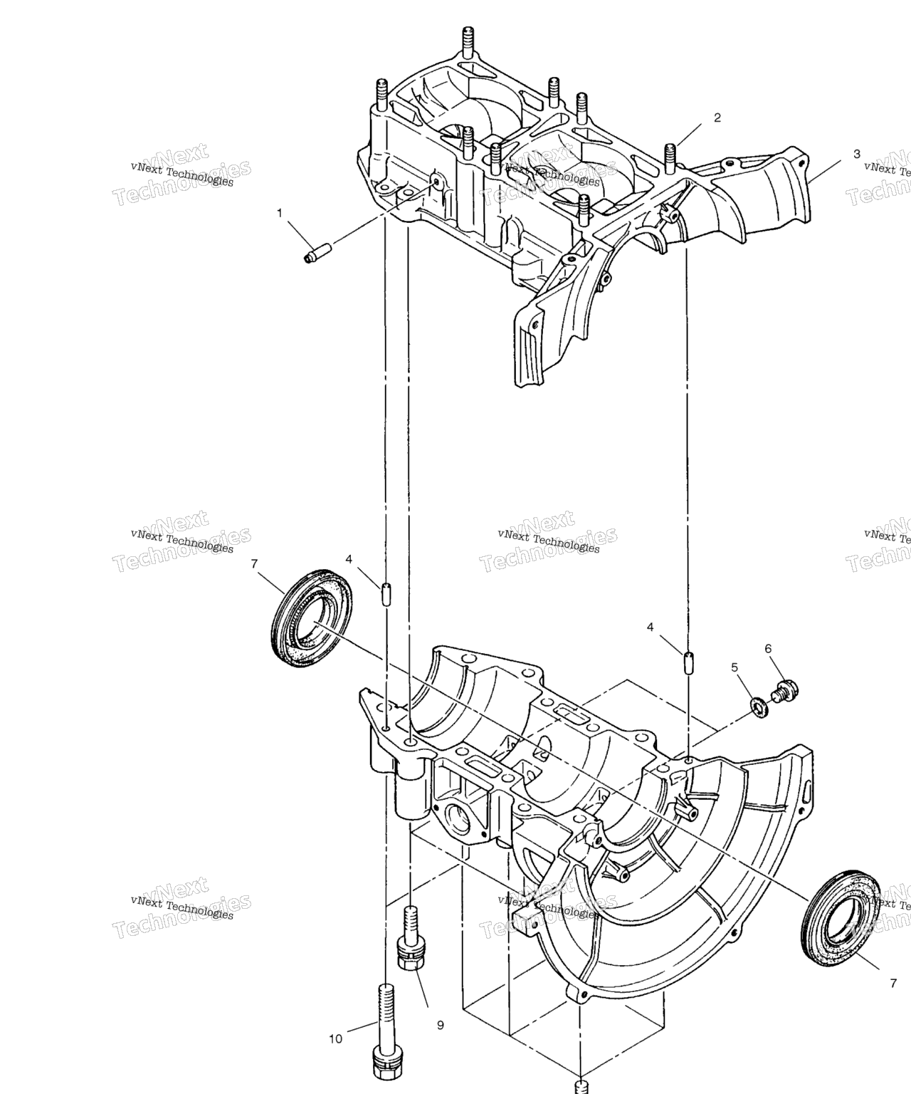 Схема узла Корпус Двигателя