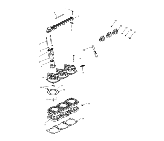 Схема узла Manifold/Ignition (W035098Ca/W035098Ia) Для Polaris Genesis I