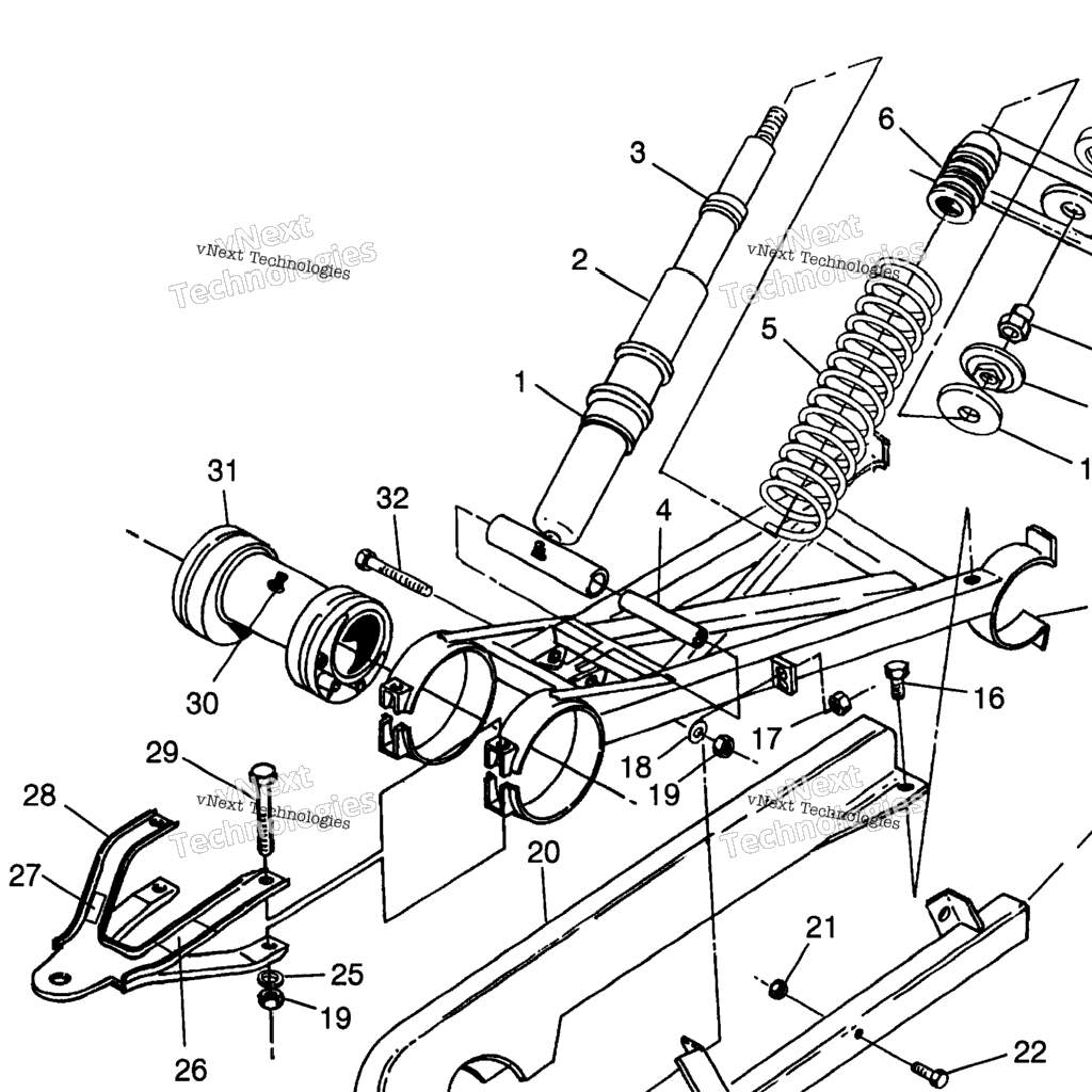 Схема узла Подвеска Swing Arm Big Boss 6X6 400L W97Ae38A (4940814081C014)