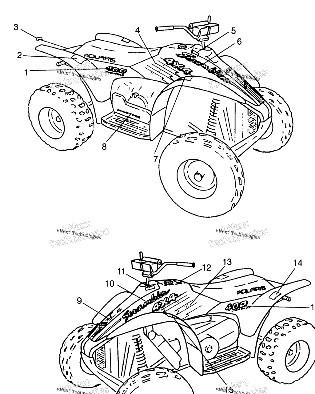 Схема узла Наклейки Scrambler