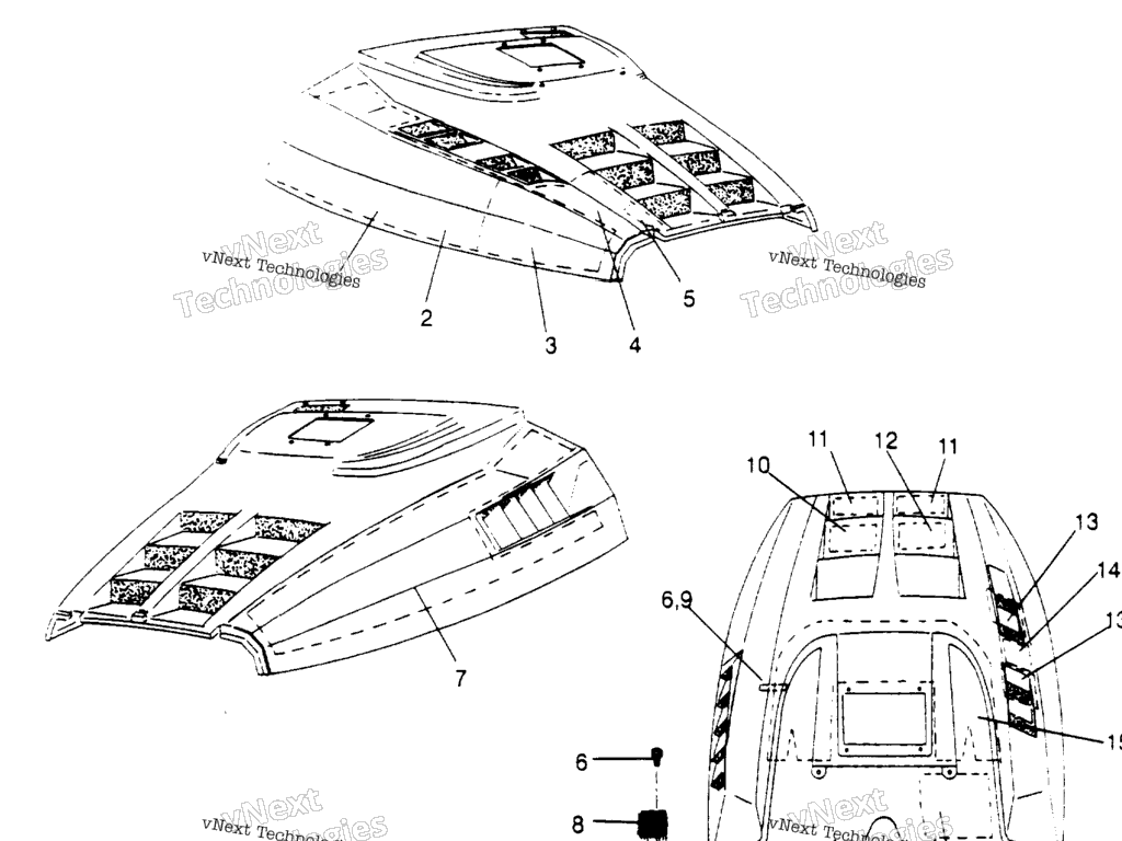 Схема узла Накладка Капота Xlt Sp 0956756, Xlt Sp 0956456, И European (4930763076A013)