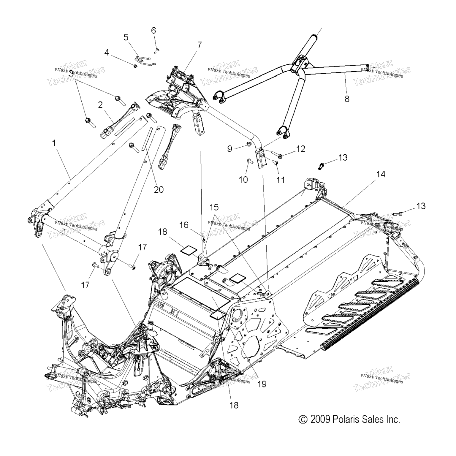 Схема узла Chassis, Chassis Asm. & Over Structure All Options