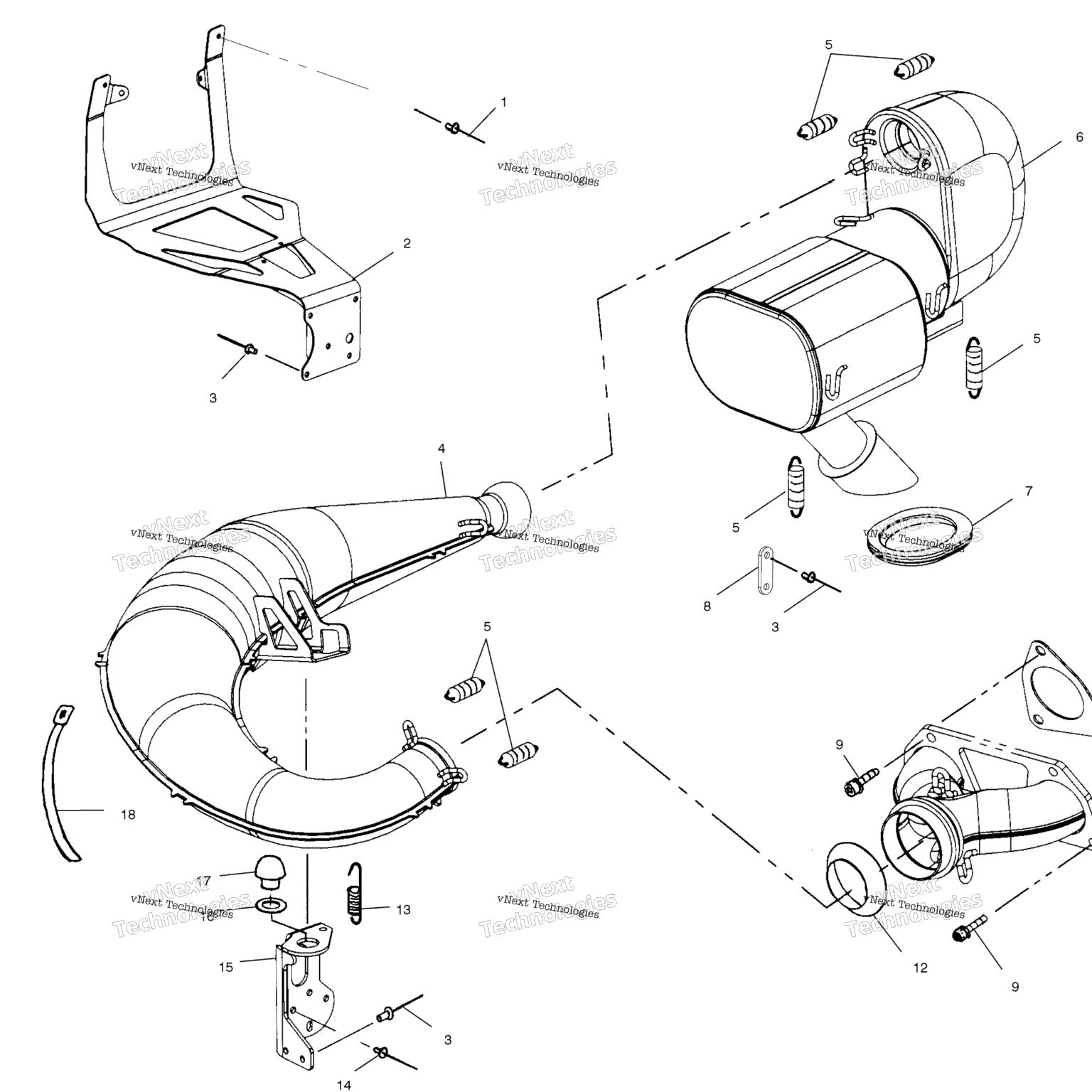 Схема узла Выпускная Система