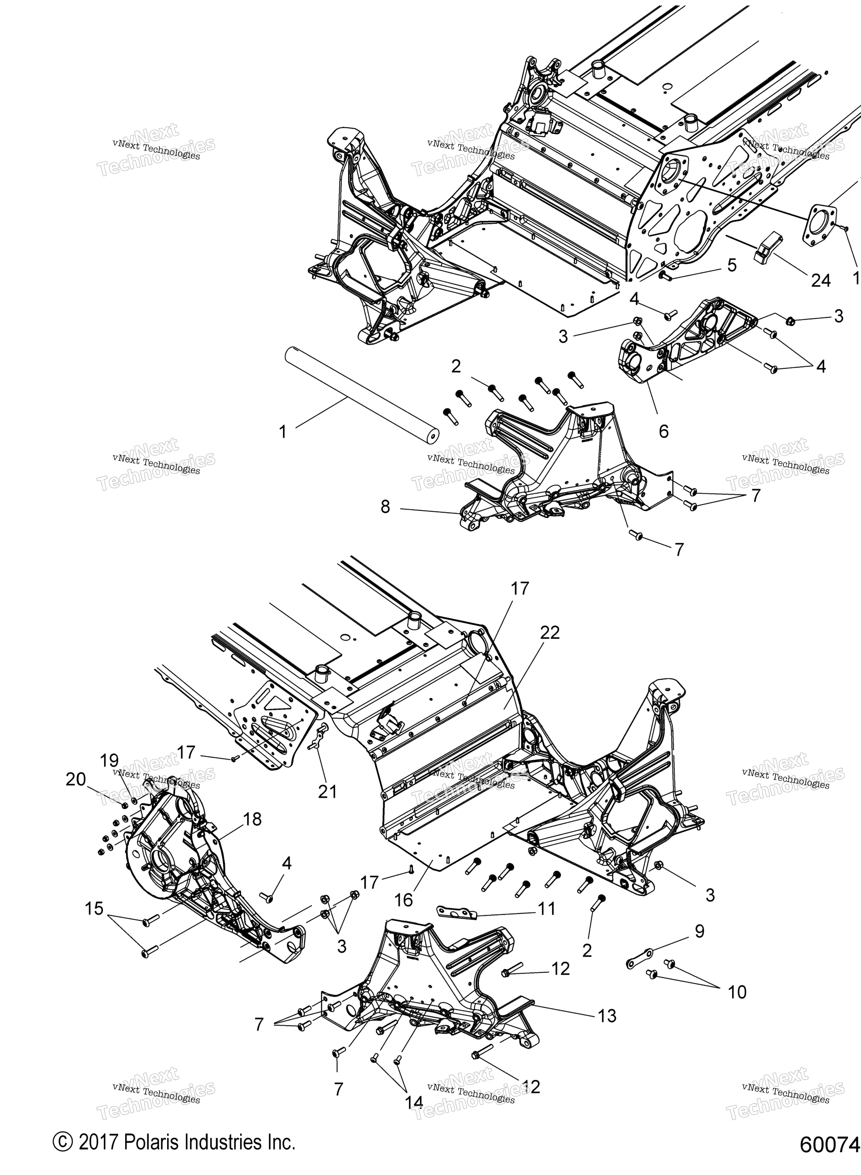 Схема узла Chassis, Bulkhead Asm. All Options