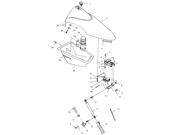 Схема узла Front Storage Compartment (W014697D) Для Polaris Int\'l Slh