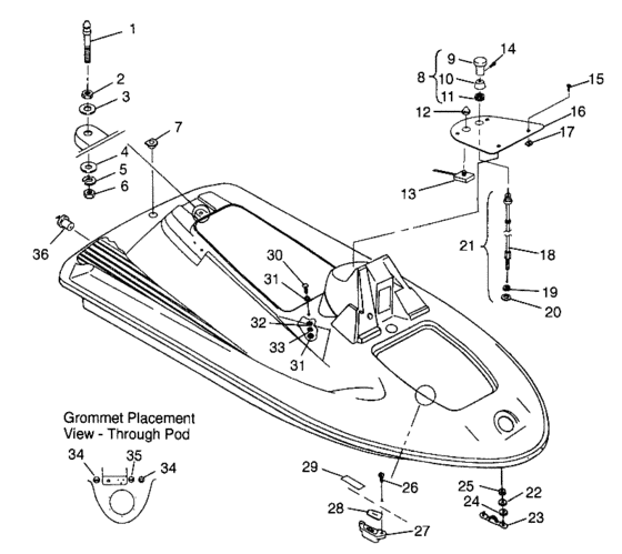 Схема узла Hull And Body (Slx 780 B964287 And Intl. Slx 780 I964287) Для Polaris Intl Slx 780