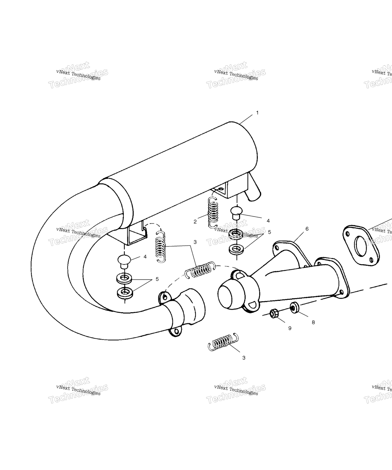 Схема узла Выпускная Система