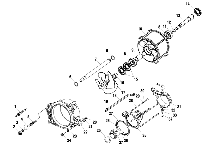 Схема узла Propulsion (W015098D) Для Polaris Int\'l Genesis I