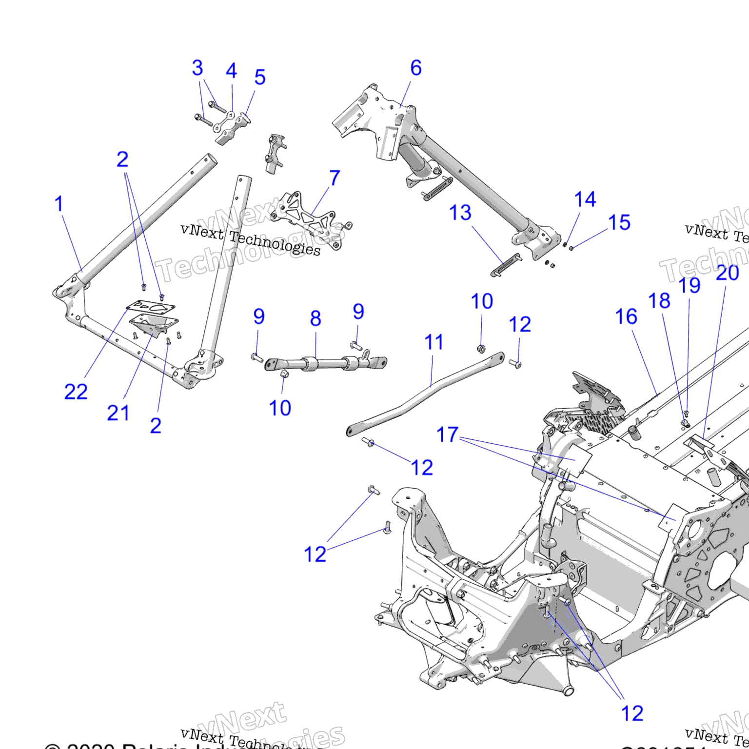 Схема узла Chassis, Chassis Asm. & Over Structure