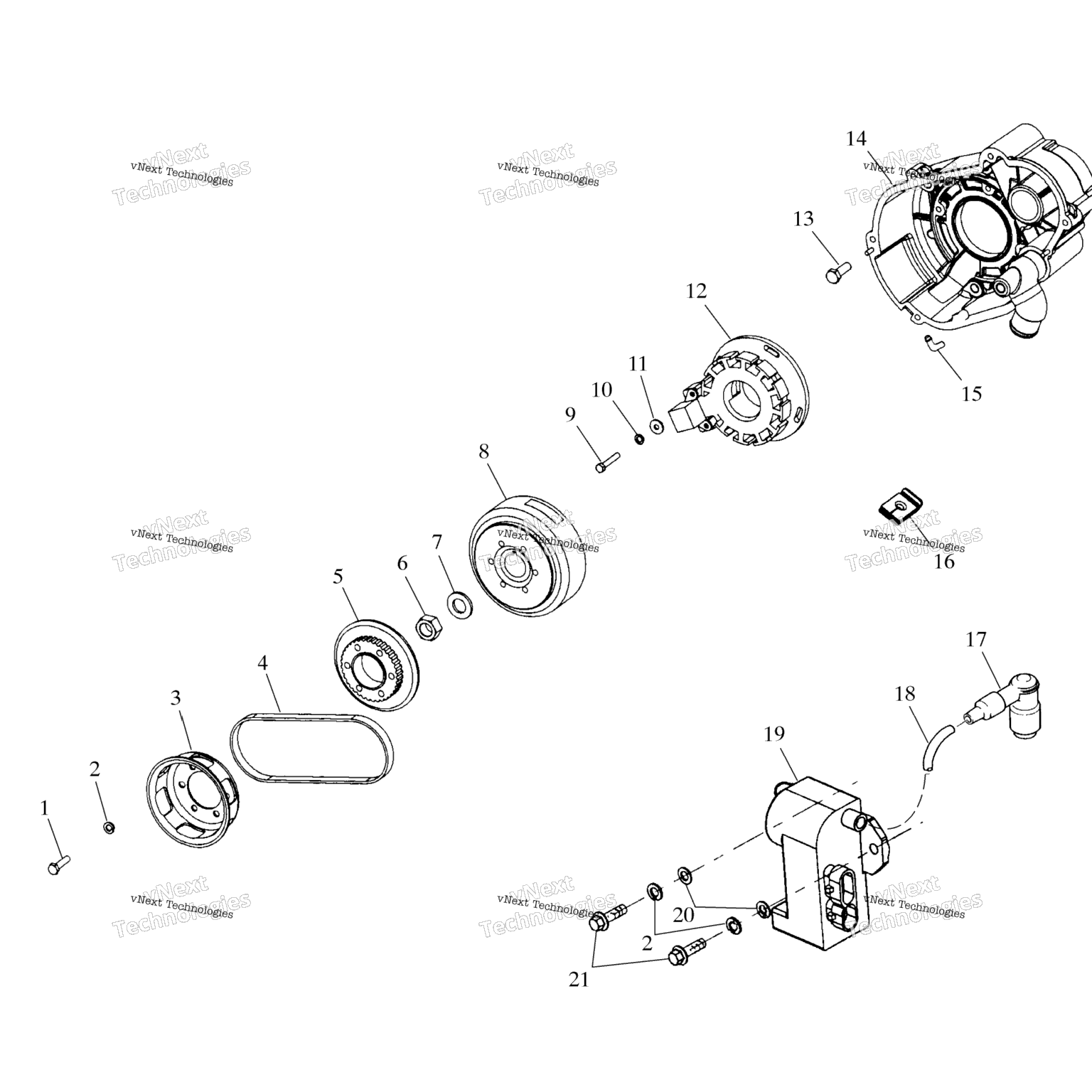 Схема узла Магнето 0971758