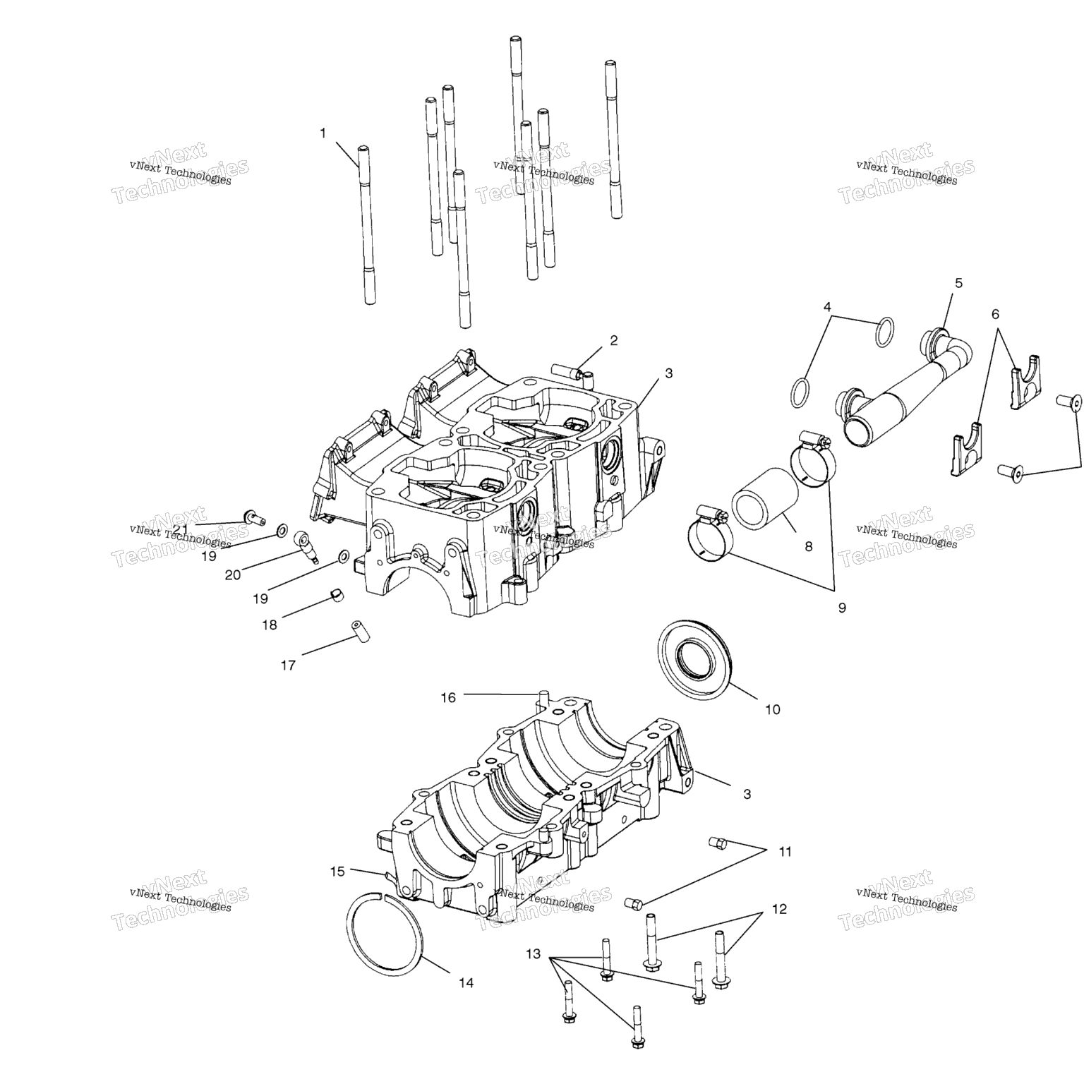 Схема узла Корпус Картера S03Ns8Cs/A (4978057805D05)