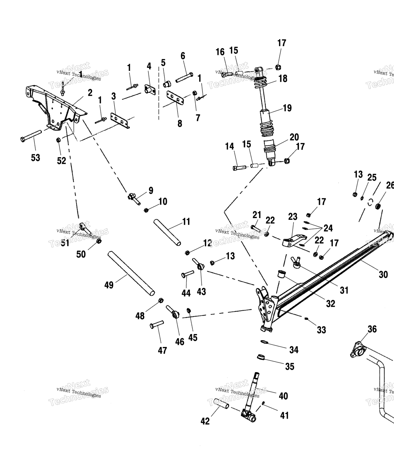 Схема узла Передняя Подвеска