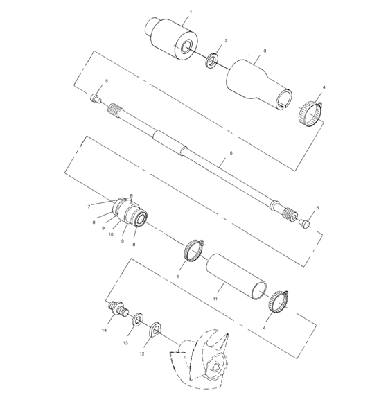Схема узла Drive System (W004673D) Для Polaris Int\'l Slh