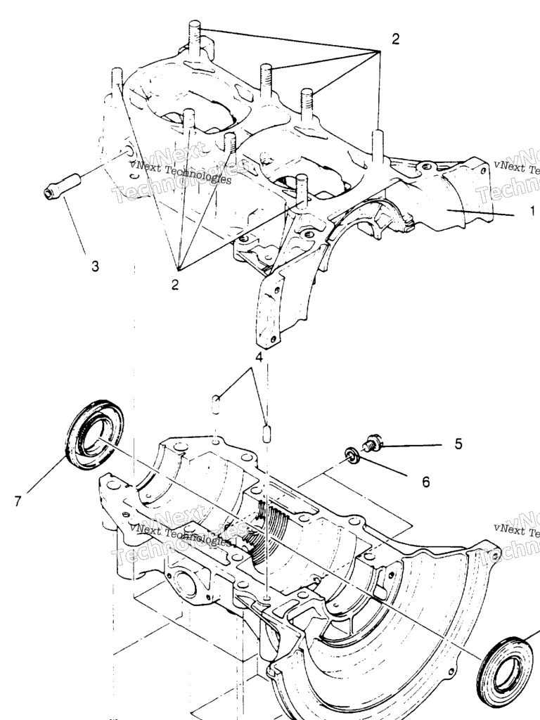 Схема узла Сборка Картера Widetrak Gt & European Widetrak Gt E952061