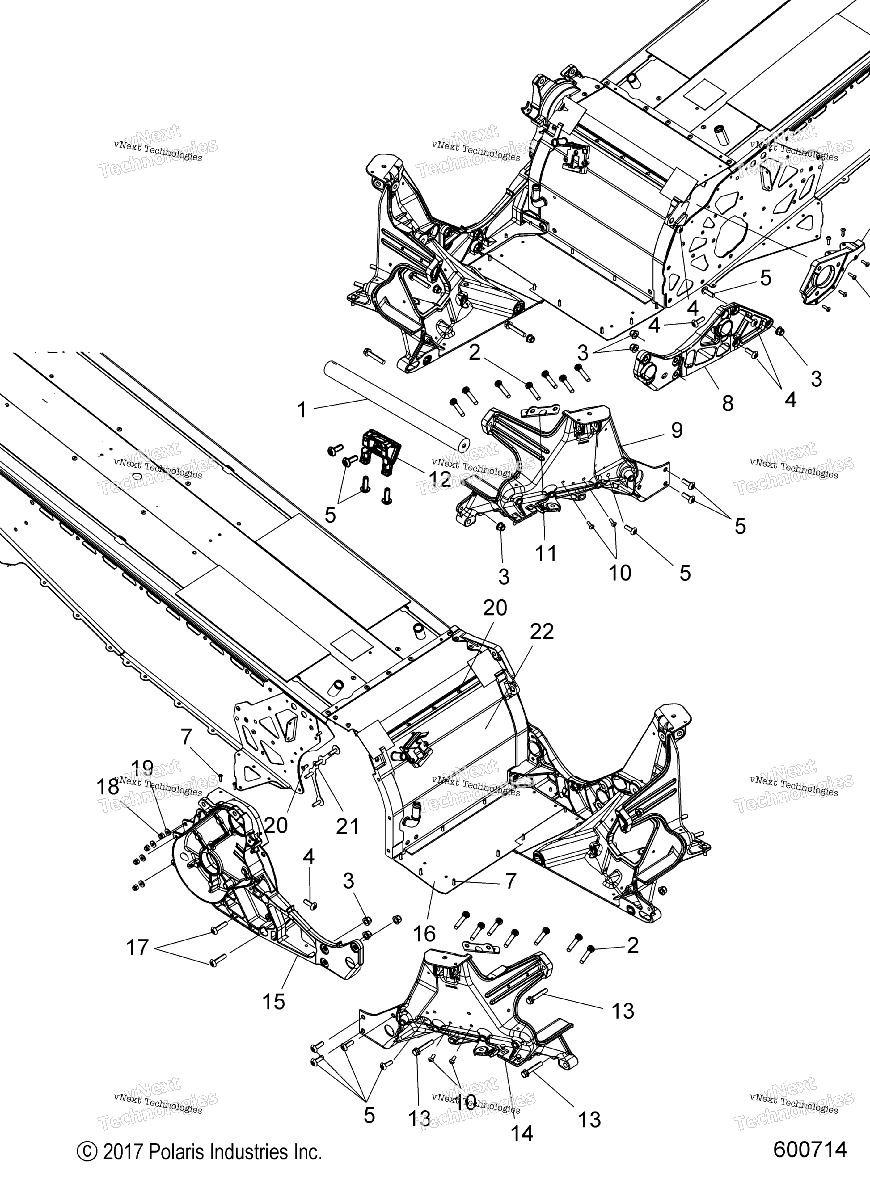 Схема узла Chassis, Bulkhead Asm. All Options