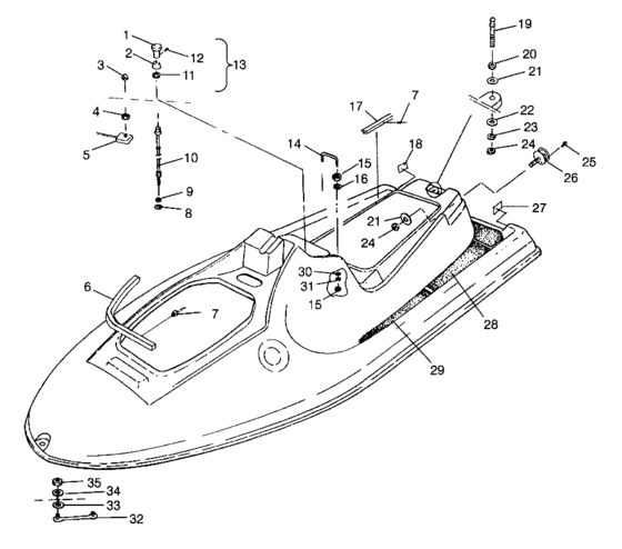 Схема узла Hull And Body (Sltx B964590 And Intl. Sltx I964590) Для Polaris Intl Sltx