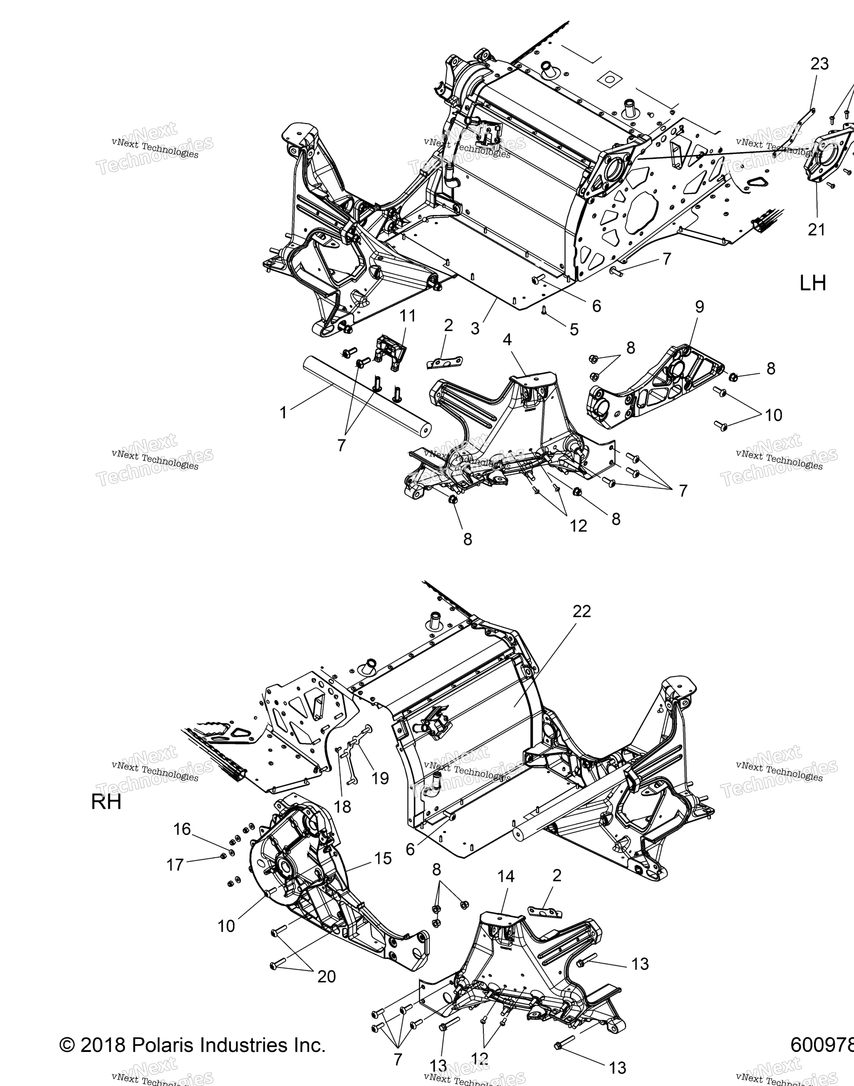 Схема узла Chassis, Bulkhead Asm. All Options