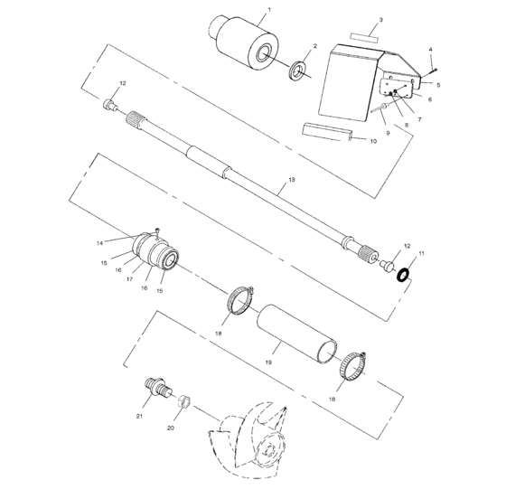 Схема узла Drive System (I995095) Для Polaris Int\'l Genesis