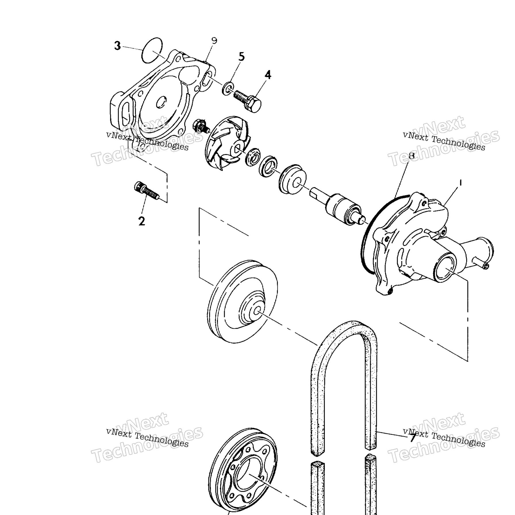 Схема узла Насос Воды 500 Xlt