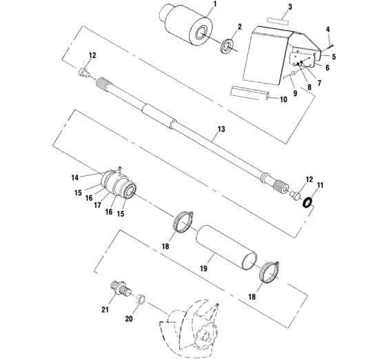 Схема узла Drive System (W015098D) Для Polaris Int\'l Genesis I