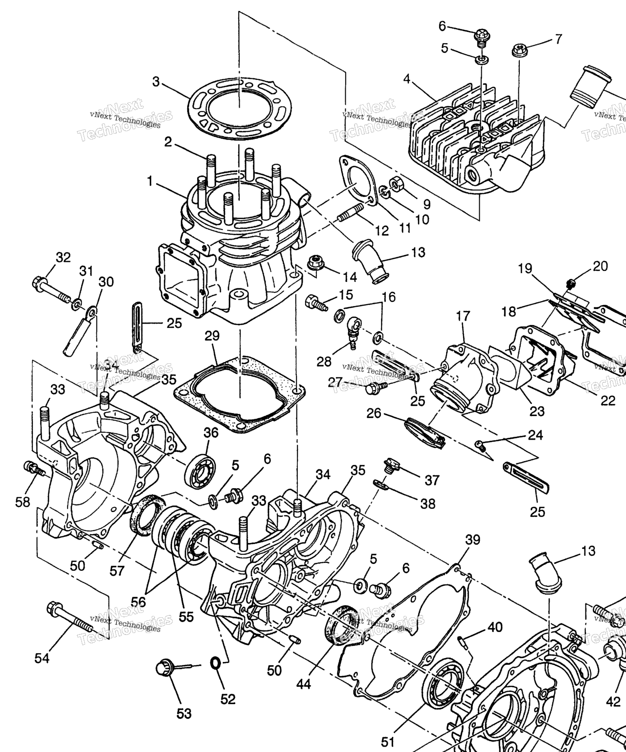Схема узла Корпус И Цилиндр Xpress W97Ca38C (4939603960D005)