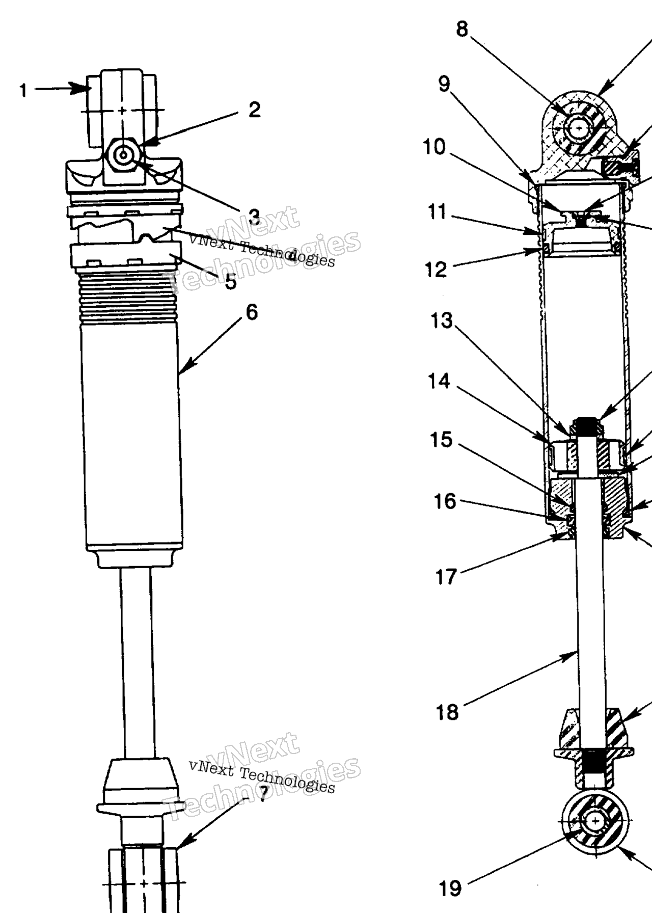 Схема узла Fox Shock Ifs Lh, Rh 440 Xcr Sp