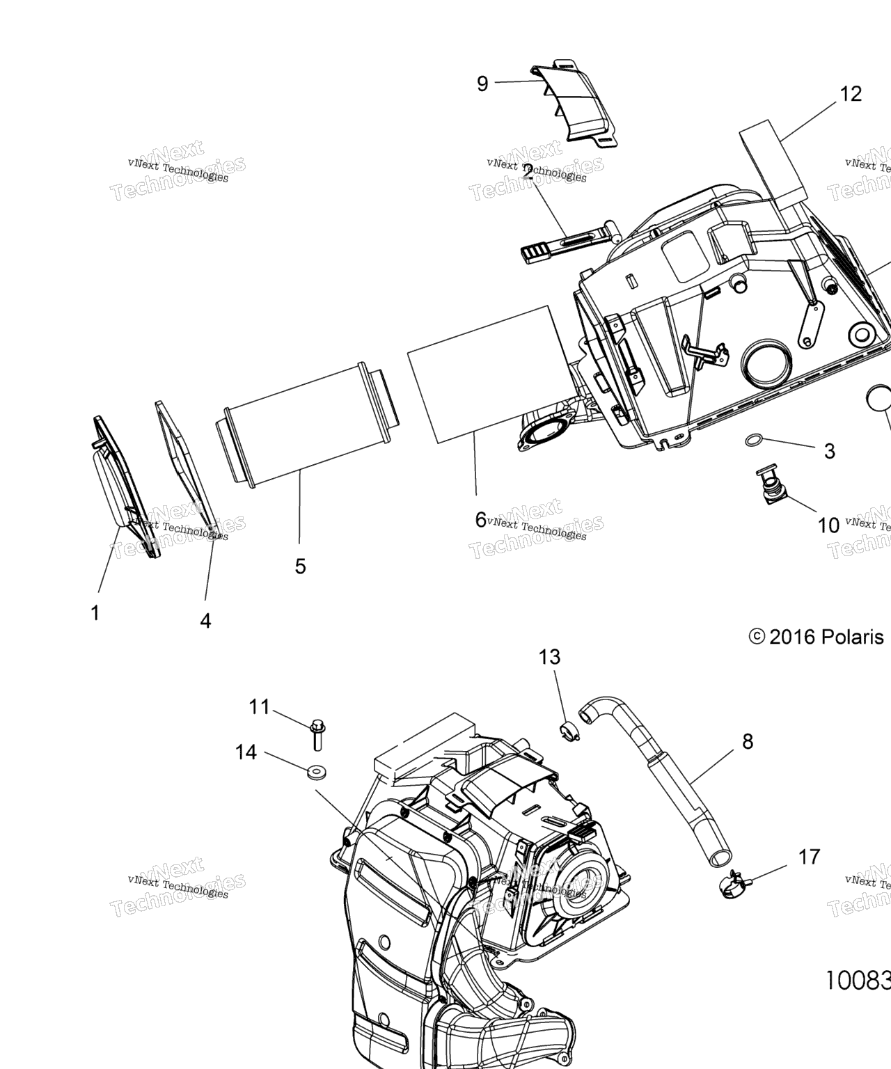 Схема узла Двигатель, Впускной Патрубок A17Sve95Nm