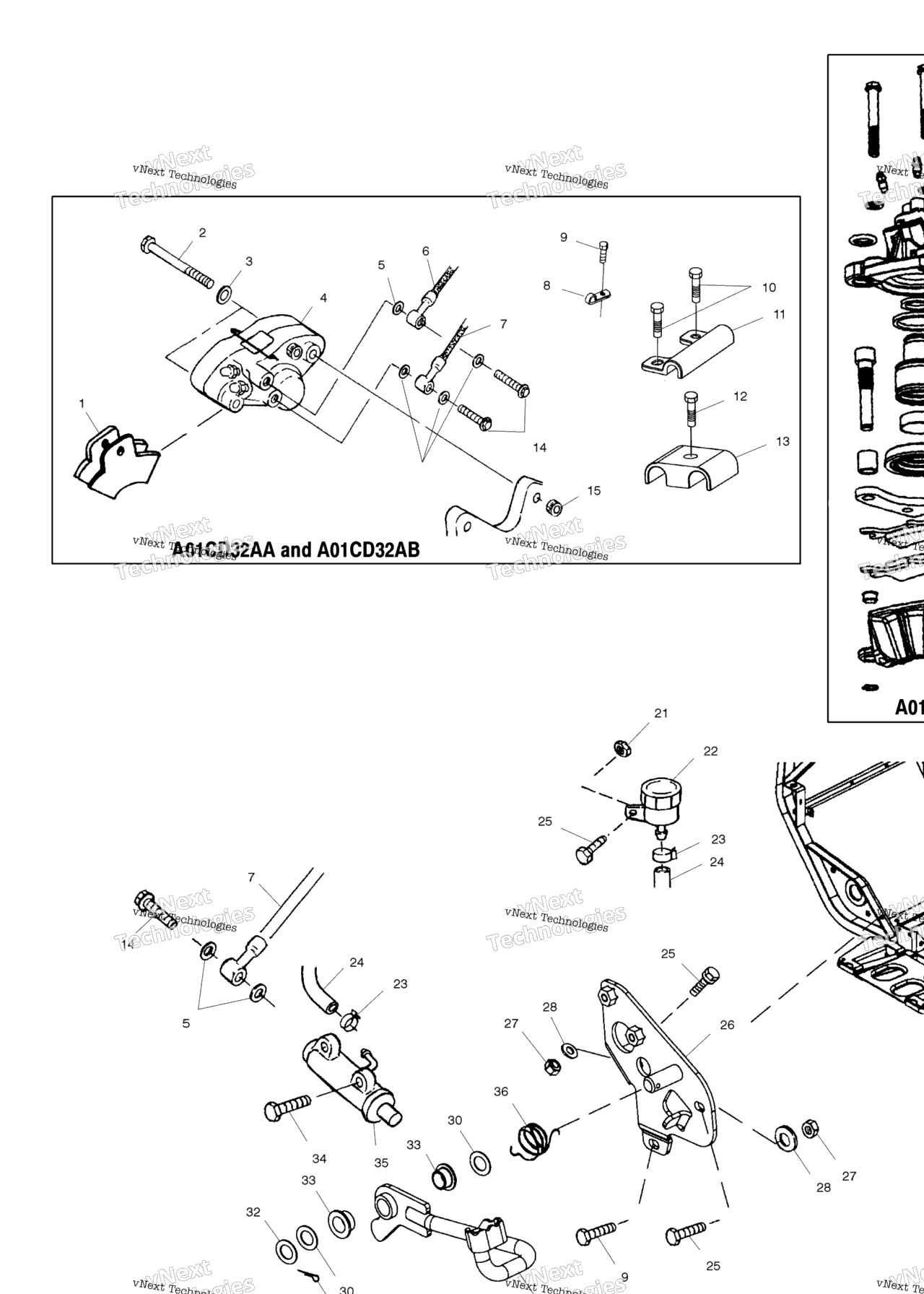 Схема узла Задний Тормоз A01Cd32Aa