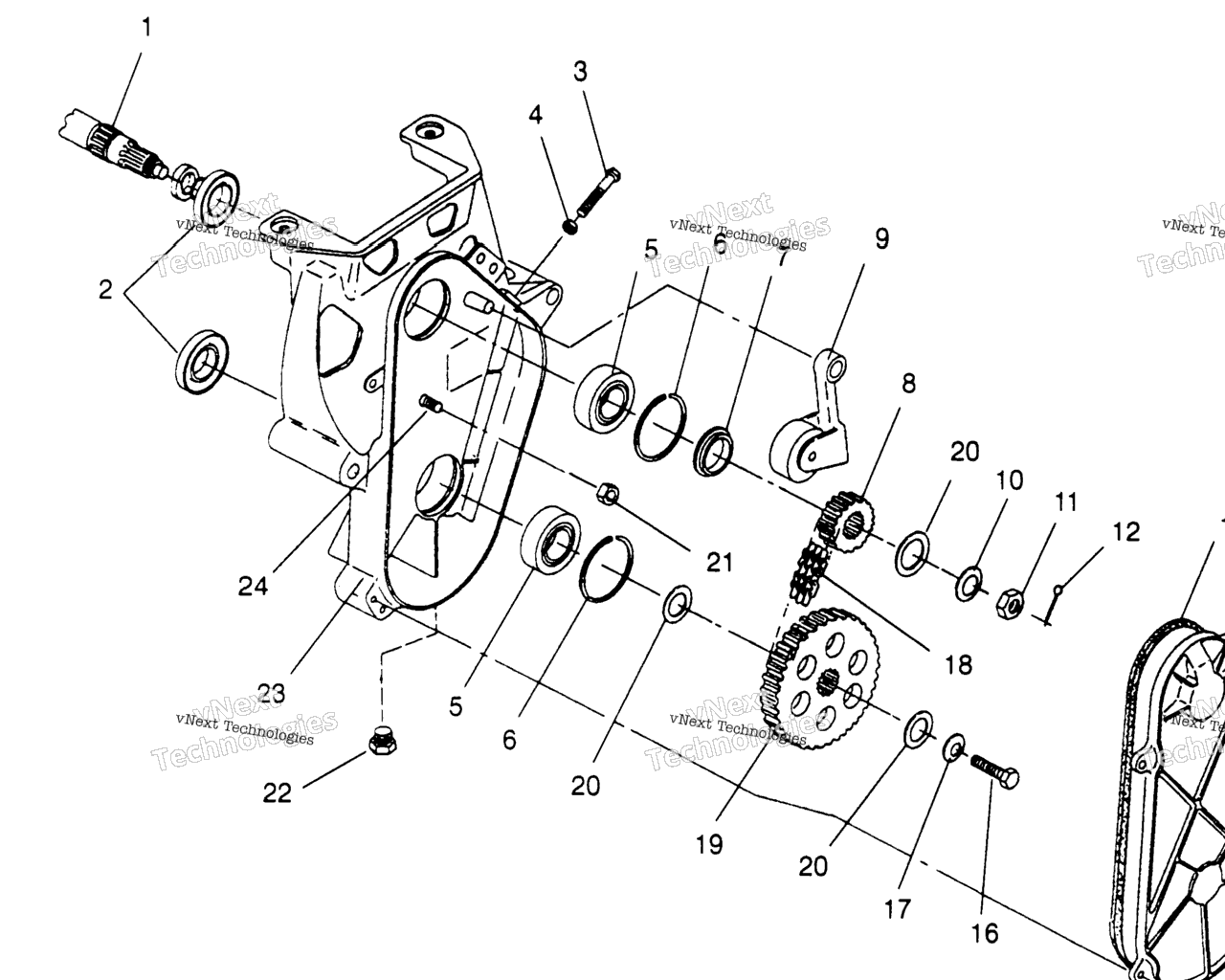Схема узла Корпус Редуктора 500 Carb 0962764 500 Carb Sks 0962564 500 Carb Sks E9