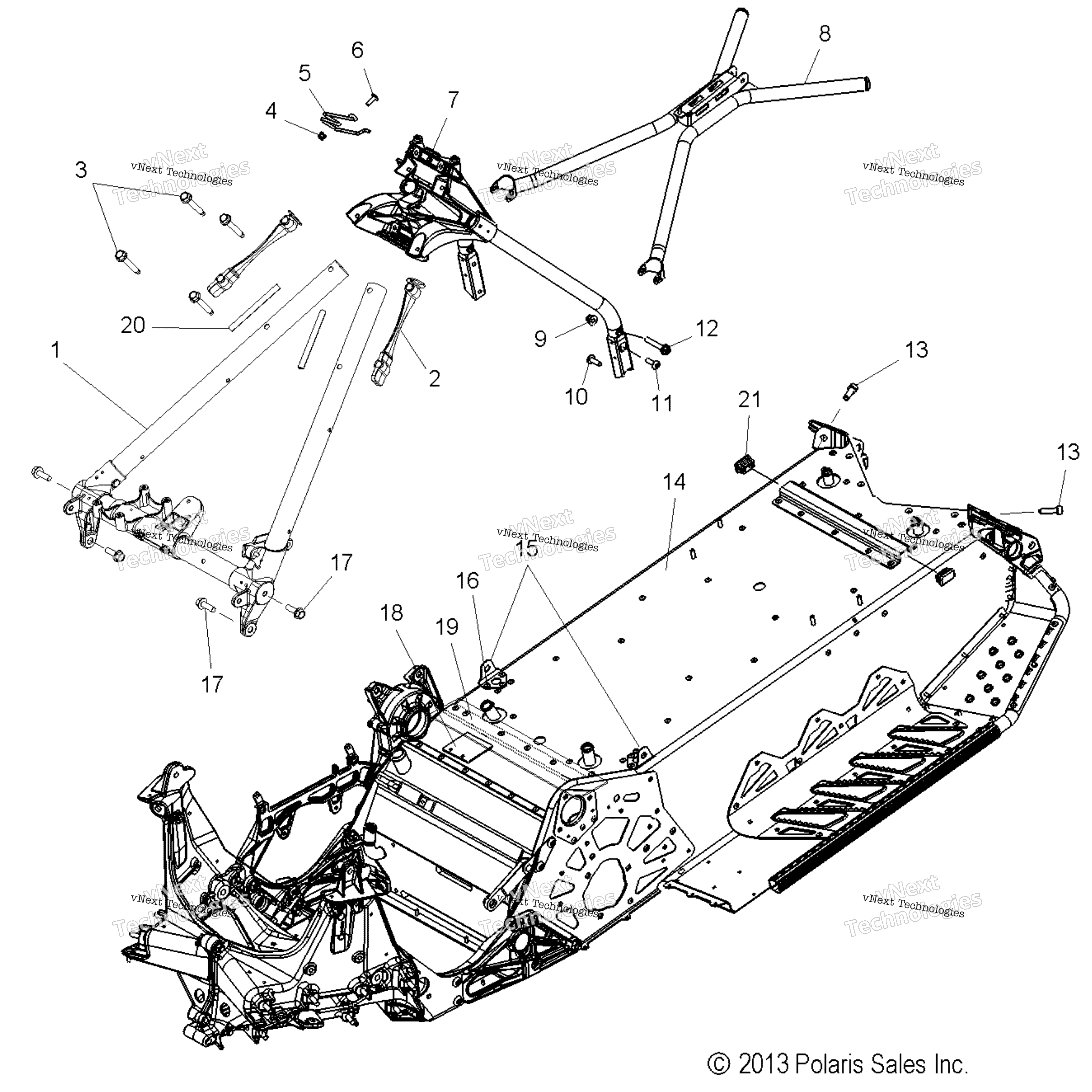 Схема узла Chassis, Chassis Asm. & Over Structure All Options