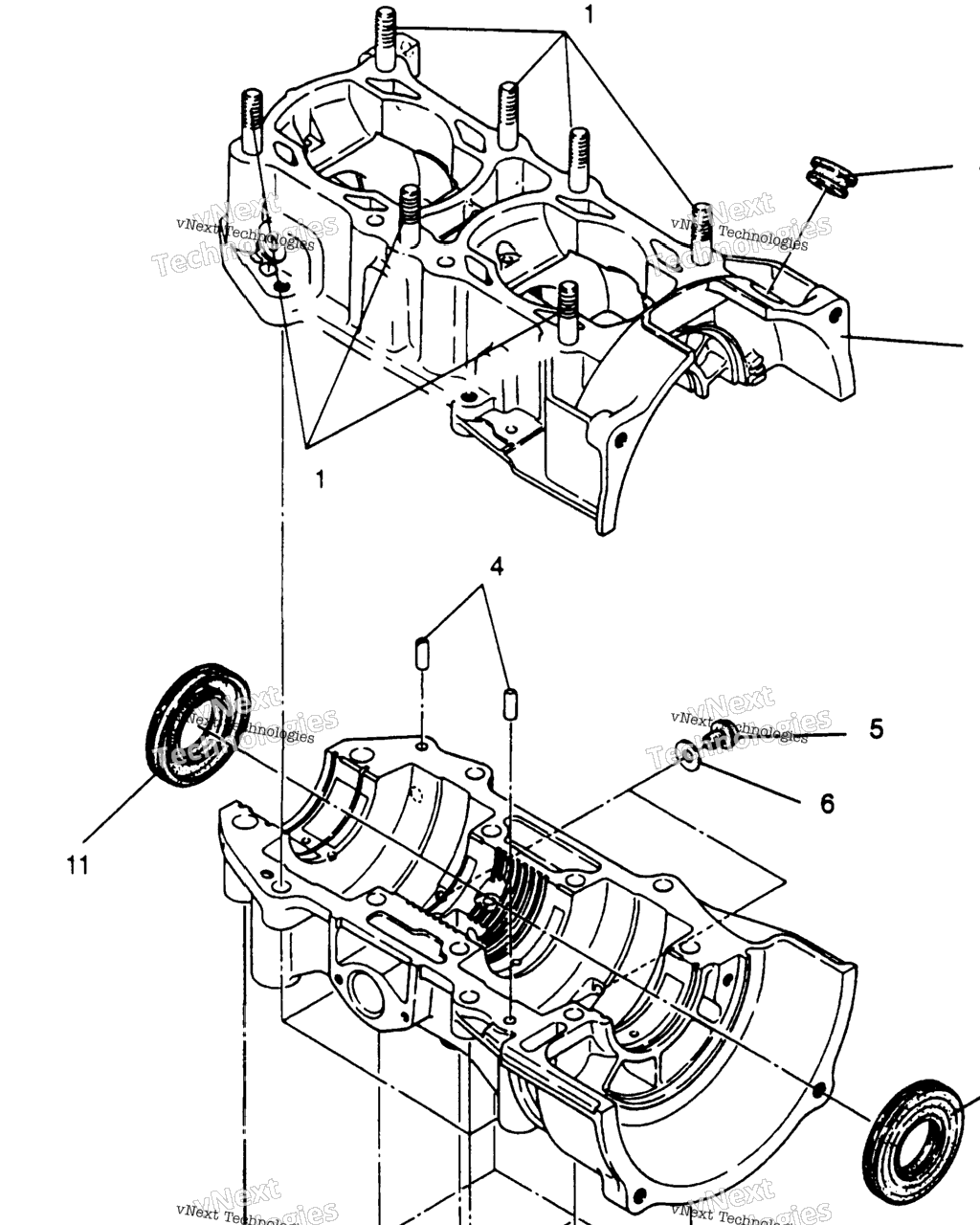 Схема узла Картер 500 Efi Sks , 500 Efi Rmk 0962974 , & European 500 Efi Sk