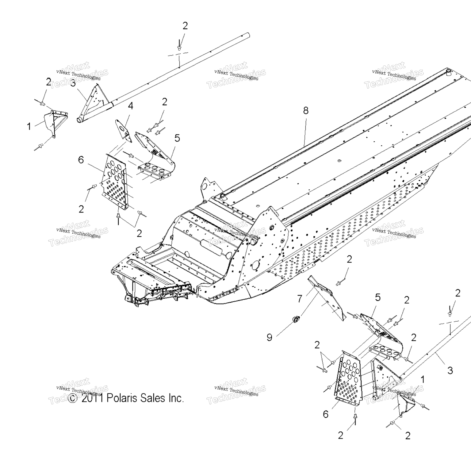 Схема узла Chassis, Chassis Asm., & Footwell Asm., Lh/Rh