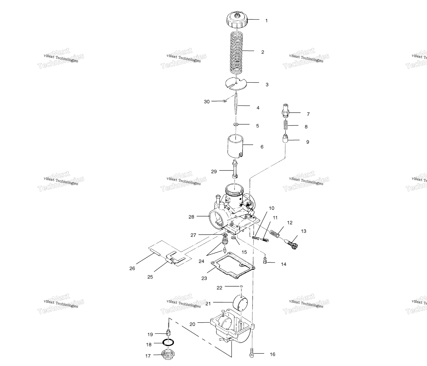 Схема узла Карбюратор A02Ba25Ca/Cb/Cd