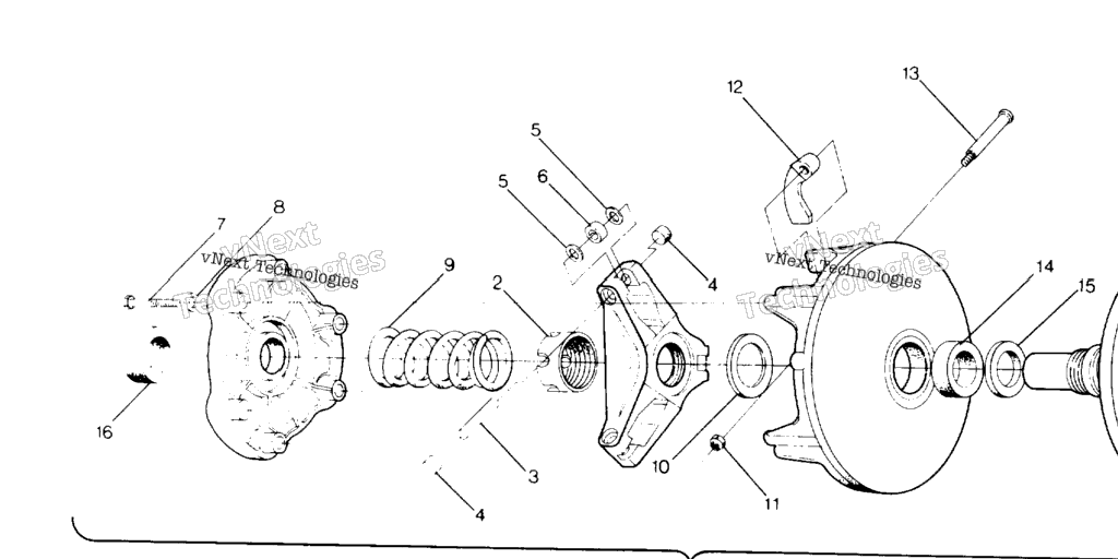 Схема узла Стартер Сцепления Drive Clutch Star Lite