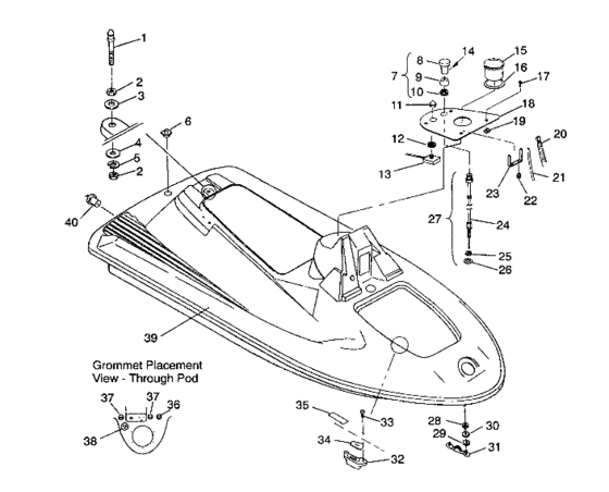 Схема узла Hull And Body Assembly (Sl 750 B944070) Для Polaris Sl 750