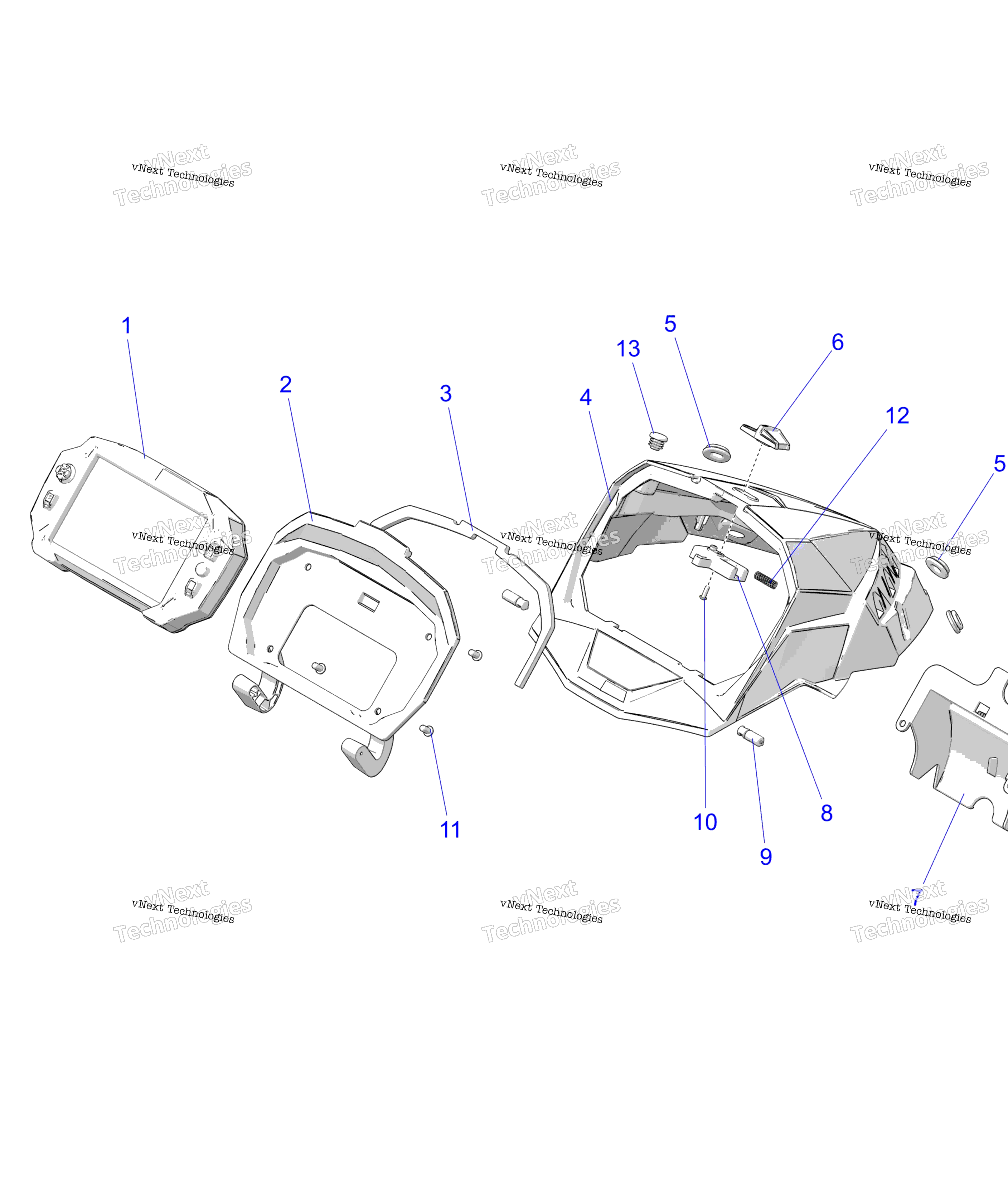 Схема узла Body, Hood Cap Asm. 7\