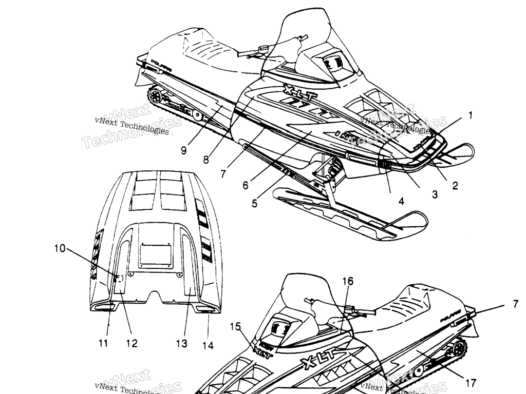 Схема узла Декали Xlt , Xlt Sks 0950556 , Xlt Sks Euro E950556 & Xlt Sks Pt 09