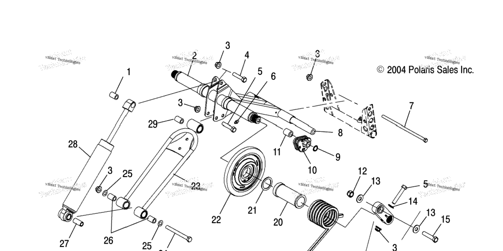 Схема узла Задняяtorque Arm