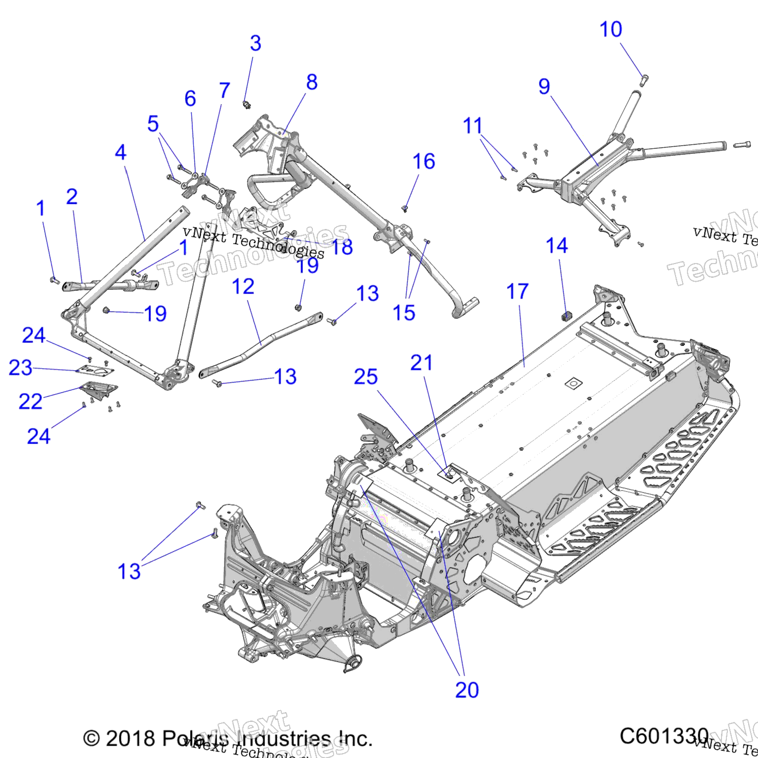 Схема узла Chassis, Chassis Asm. & Over Structure All Options