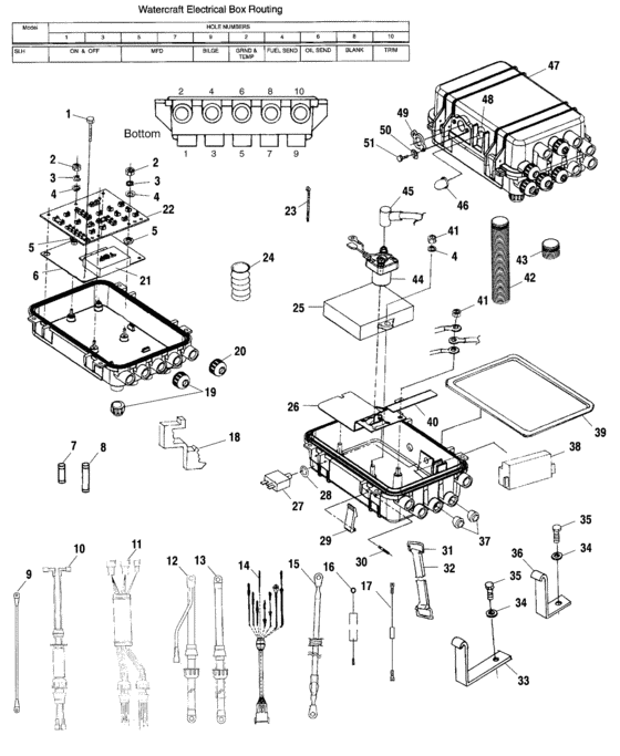 Схема узла Electrical Box (W014697D) Для Polaris Int\'l Slh