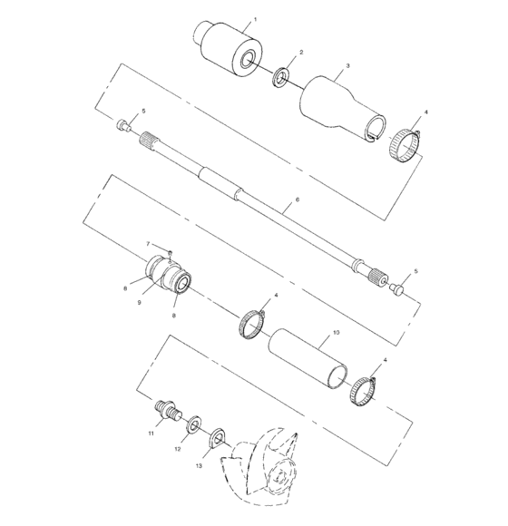 Схема узла Drive System (W035197Da/W035197Ia) Для Polaris Virage