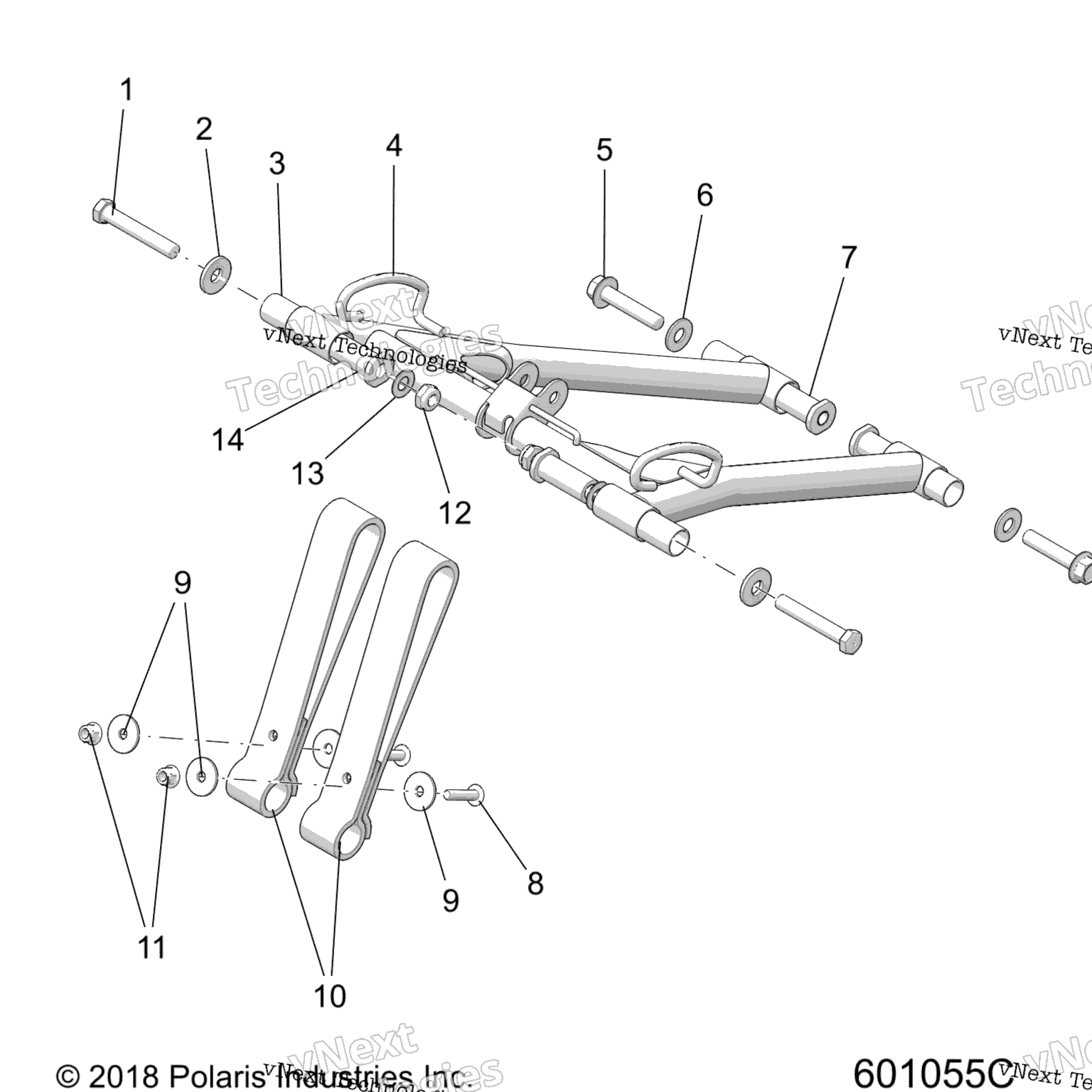 Схема узла Подвеска, Торсионная Балка, Передняя