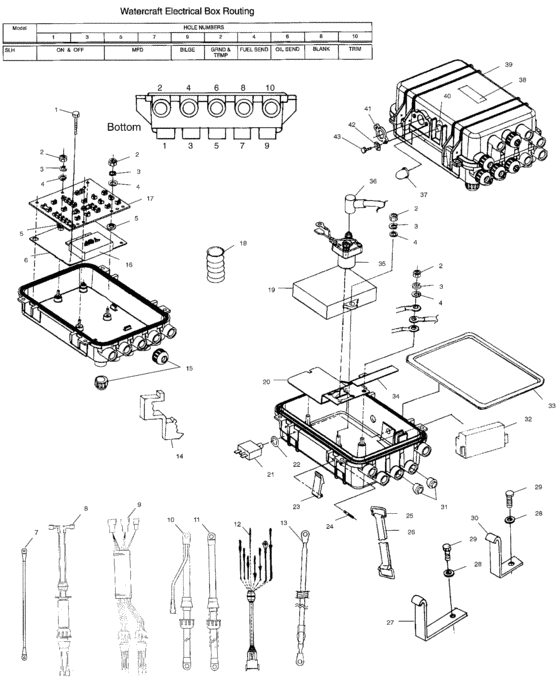 Схема узла Electrical Box (W004673D) Для Polaris Slh