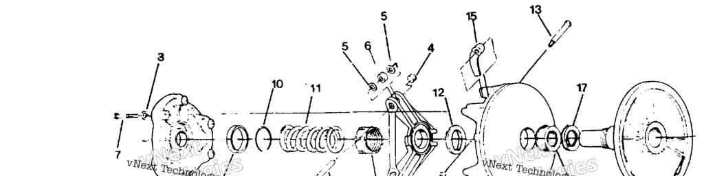 Схема узла Drive Clutch 650 Rxl To Serial No. 1825512